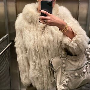 Luxurious Cream Fur Coat